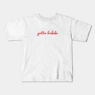 yalla habibi - supreme red Kids T-Shirt